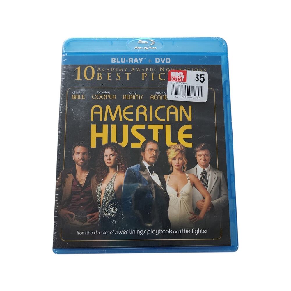 American Hustle Blu-ray + DVD 2-Disc Set 2013 Brand New Factory Sealed